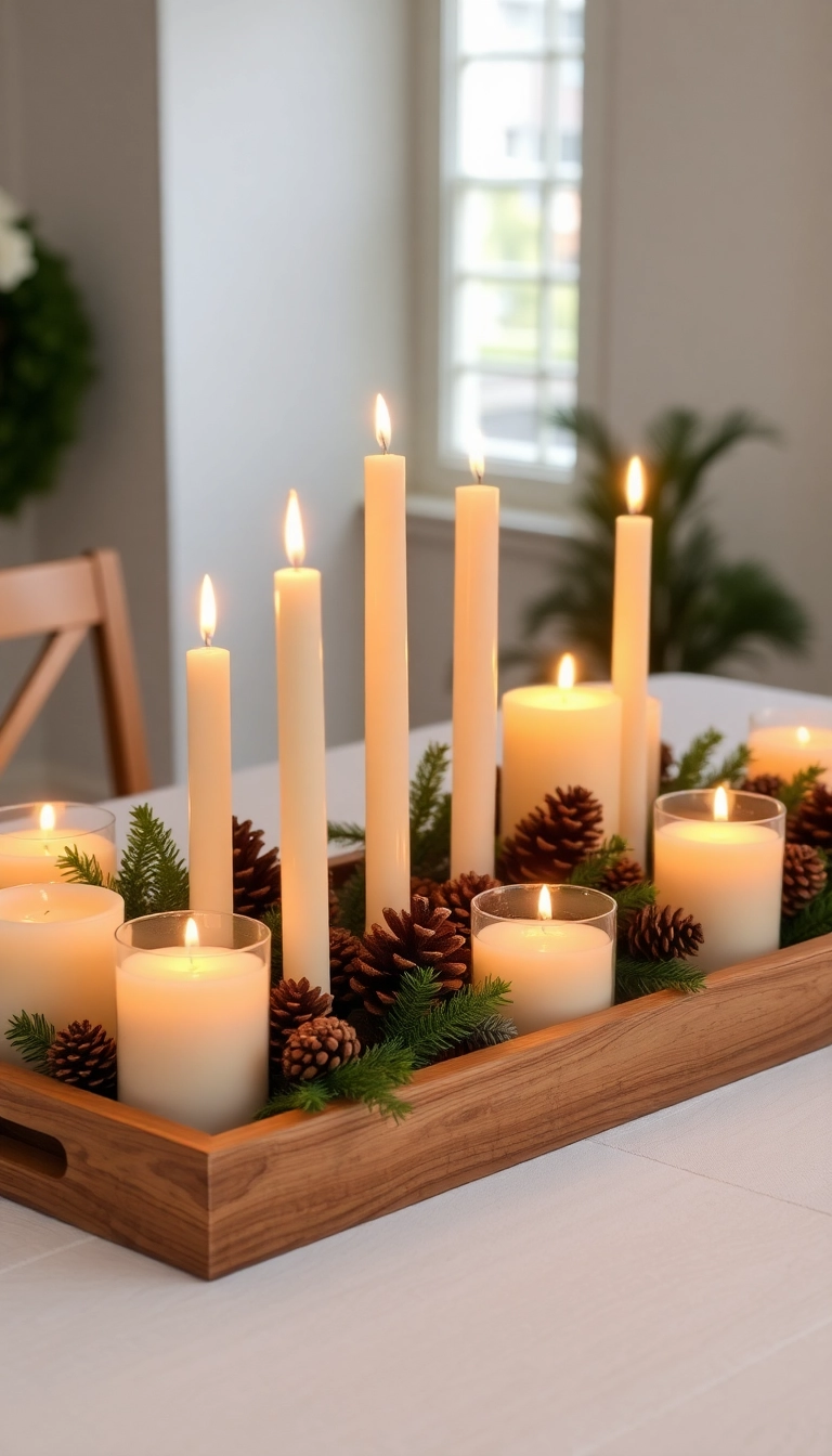 19 Cozy Christmas Decor Ideas That’ll Make Your Home Feel Like a Winter Wonderland (You’ll Want #7!) - 2. Flickering Candlelight