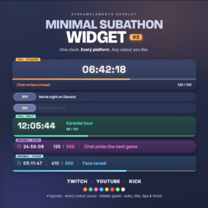 Minimal Subathon Widget v2